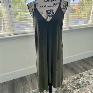 Lulu's Olive Green Midi Dress